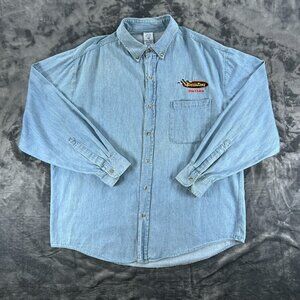 Malibu Grand Prix Work Shirt Men XL Vintage Dallas Mountasia Amusement Park